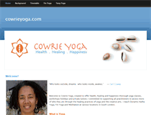Tablet Screenshot of cowrieyoga.com